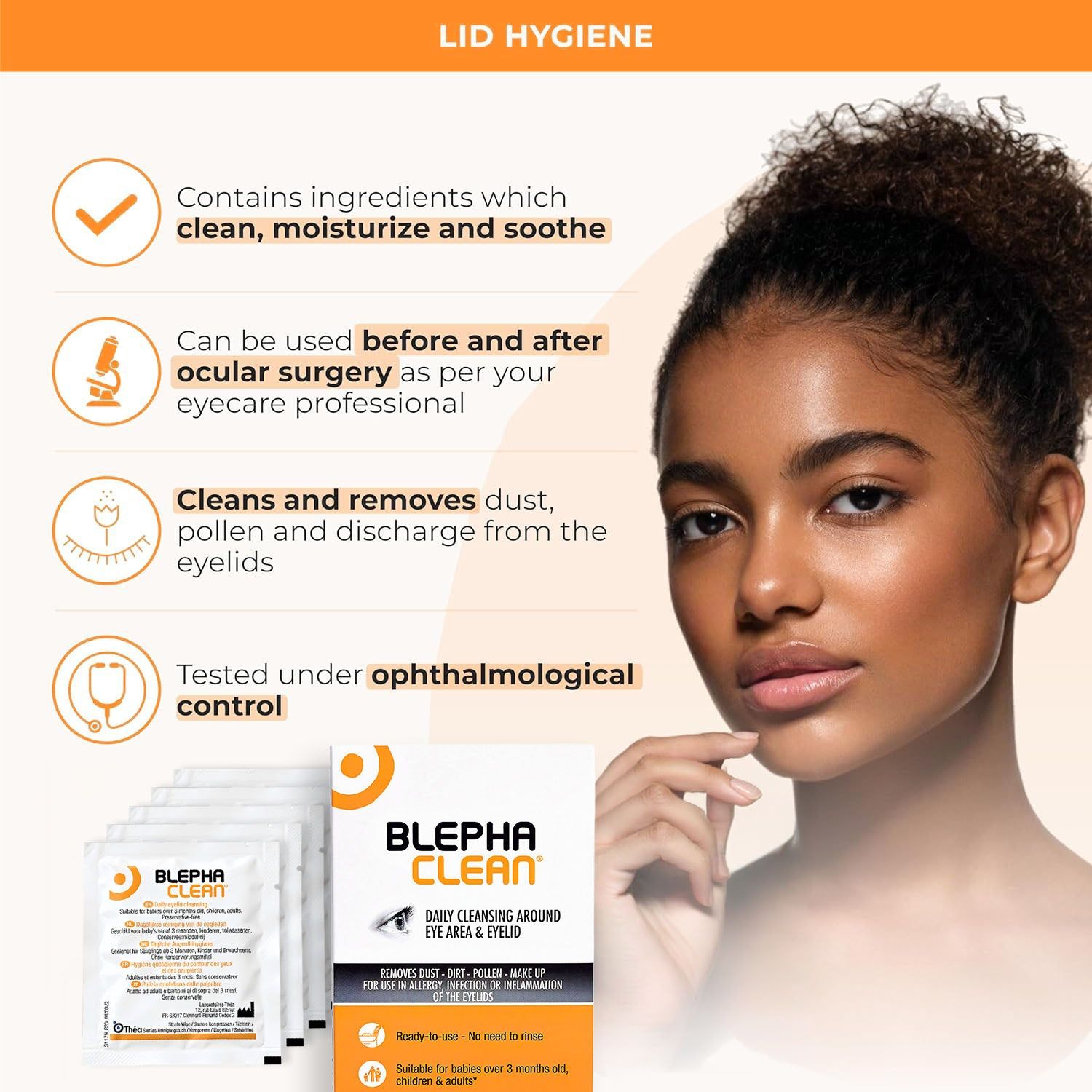 Blepha BlephaClean® Lid Wipes – Sterile, Gentle Daily Eyelid Hygiene